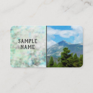mountain landscape  Colorado nature art custom Business Card