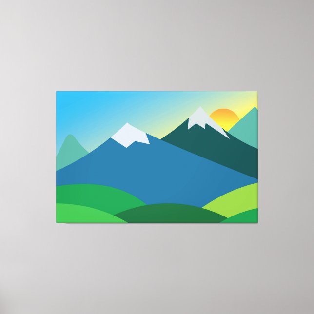 Mountain Landscape design Canvas Print (Front)
