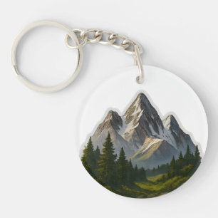 Mountain Landscape Design Keychain