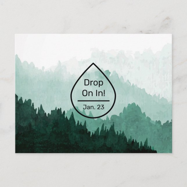 Mountain Landscape Essential Oil Class Invitation Postcard (Front)