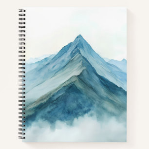 Mountain Landscape Featuring Misty Peaks Notebook