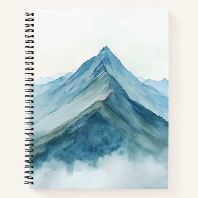 Mountain Landscape Featuring Misty Peaks Notebook (Front)