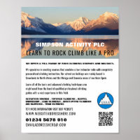 Mountain Landscape, Hiking and Climbing Advert