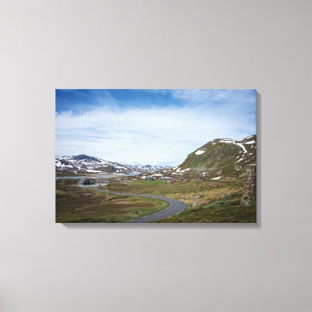 Mountain landscape in Norway canvas print (Front)
