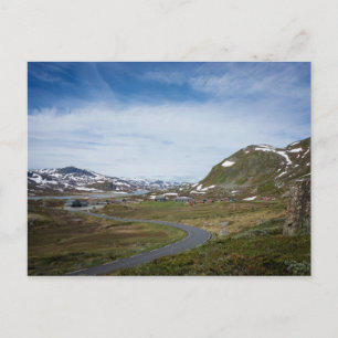 Mountain landscape in Norway postcard