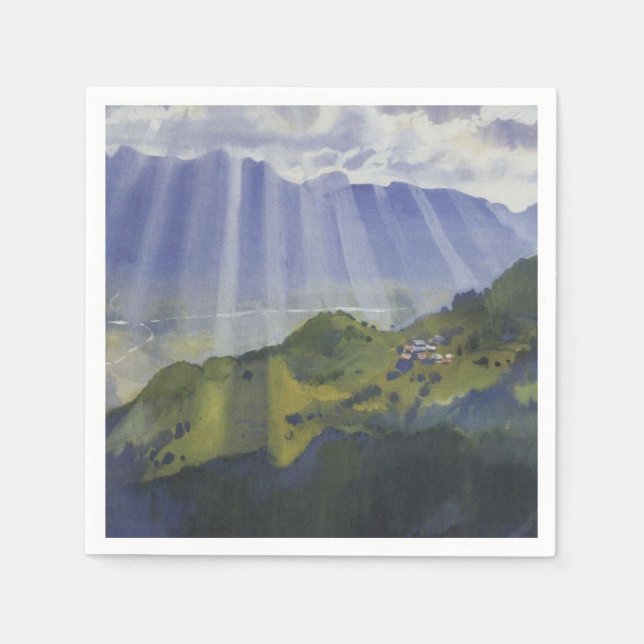 Mountain Landscape in Switzerland (Serebriakova) Napkin (Front)
