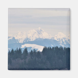 Mountain Landscape Large Square Magnet