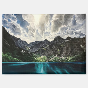 Mountain Landscape Painting Magnet