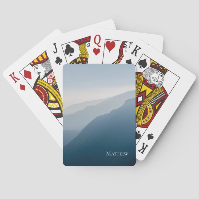 Mountain Landscape Personalized Playing Cards (Back)