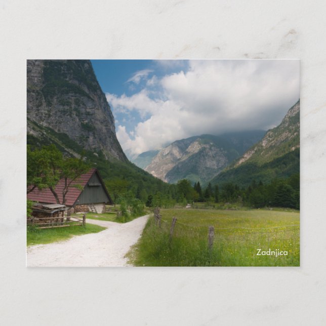 Mountain landscape photo postcard. Slovenia Postcard (Front)