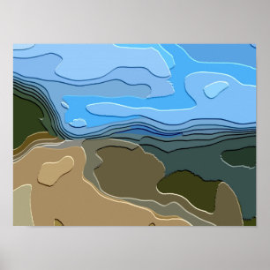 MOUNTAIN LANDSCAPE POSTER