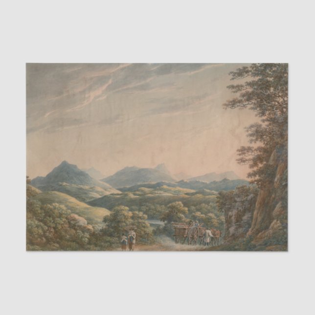 Mountain Landscape Scene Tissue Paper (Front)