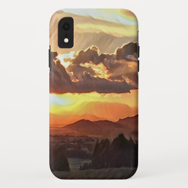 Mountain Landscape Sunset Phone Case (Back)