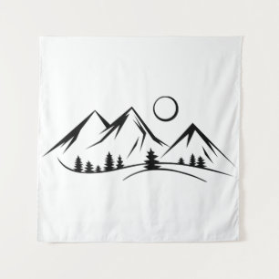 Mountain landscape tapestry