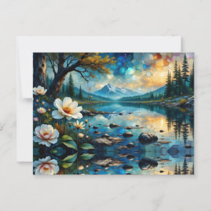 Mountain Landscape Water Reflection Postcard