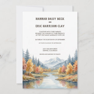 Mountain Landscape Wedding Invitation
