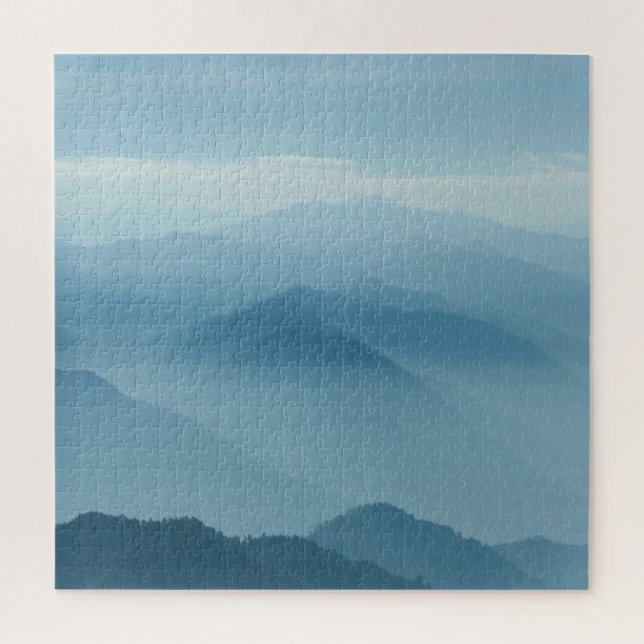 Mountain Layers: Scenic Abstract Jigsaw Puzzle (Vertical)
