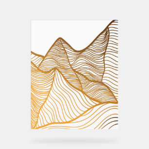 Mountain layout design in oriental style acrylic sign