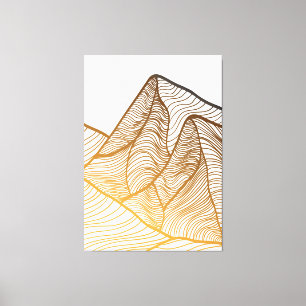 Mountain layout design in oriental style  canvas print
