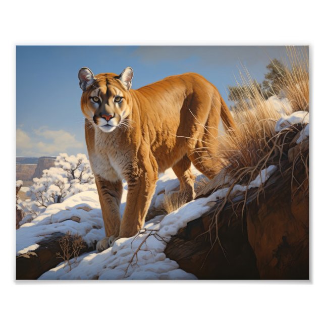 Mountain Lion AI Photo Print (Front)