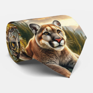 Mountain Lion Big Cat Neck Tie