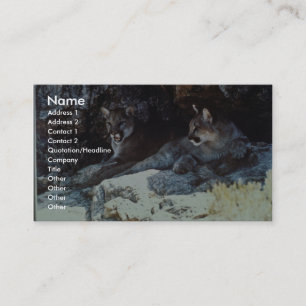 Mountain Lion Business Card
