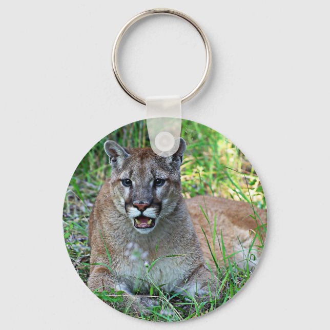 Mountain Lion Complaining Keychain (Front)