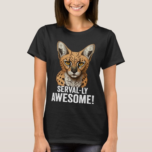 Mountain Lion Ohio Wild Cat Amiry Serval Cat T-Shirt (Front)