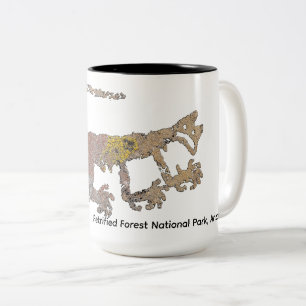 Mountain Lion Petroglyph Two-Tone Coffee Mug