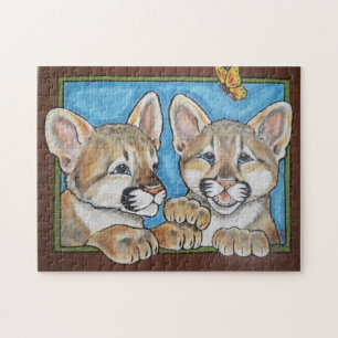 Mountain Lion Pumb Cub Cute Jigsaw Puzzle
