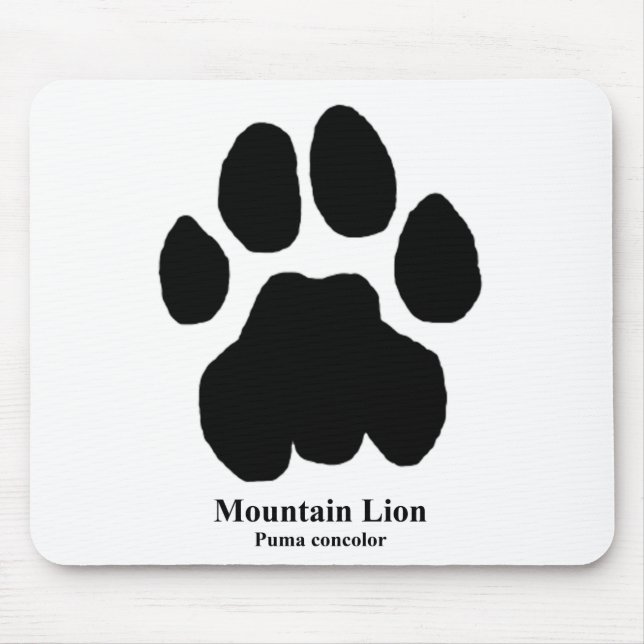 Mountain Lion Track Mouse Pad (Front)