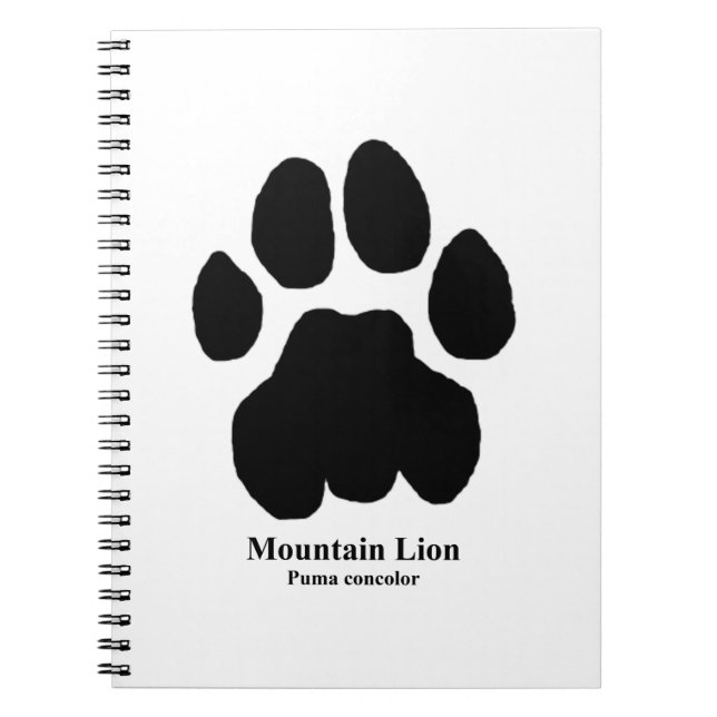 Mountain Lion Track Notebook (Front)