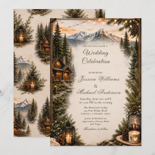 Mountain Lodge Wedding Invitation