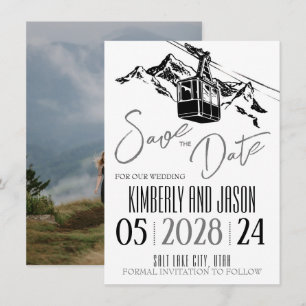 Mountain Love Grey Save The Date