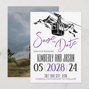 Mountain Love Purple Save The Date