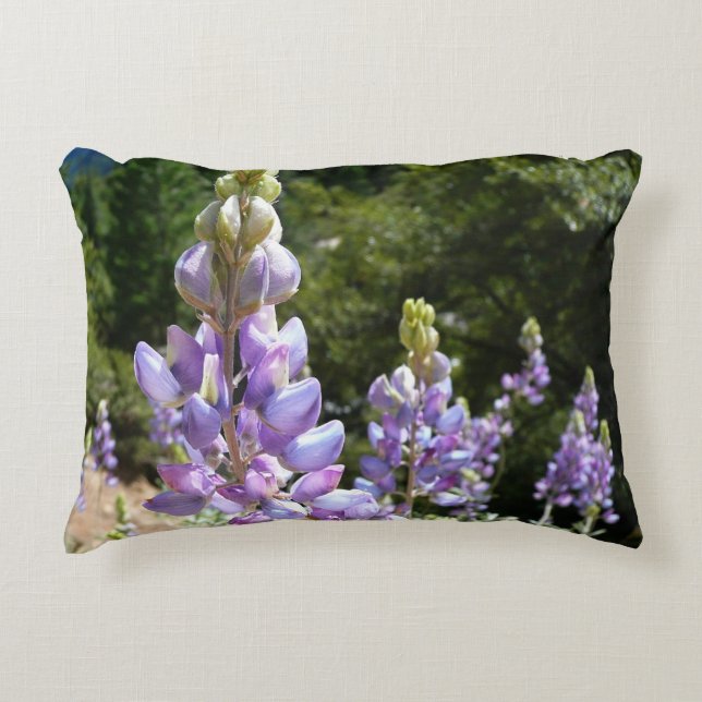 Mountain Lupins at Yosemite Accent Pillow (Front)
