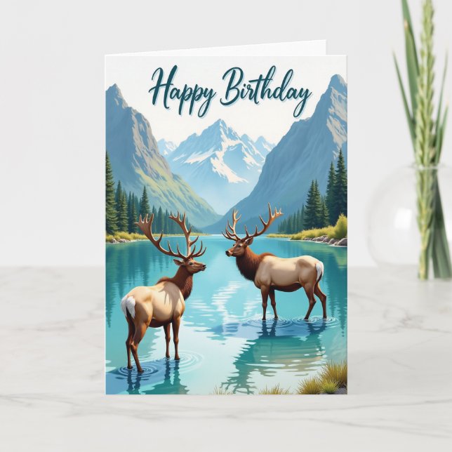 Mountain Majesty Birthday Card (Front)