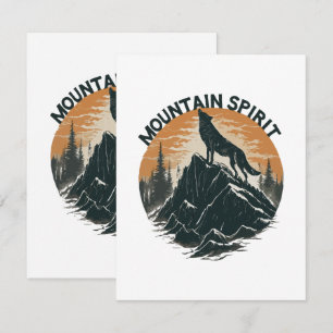 Mountain Majesty Wolf Howling on the Peak Card