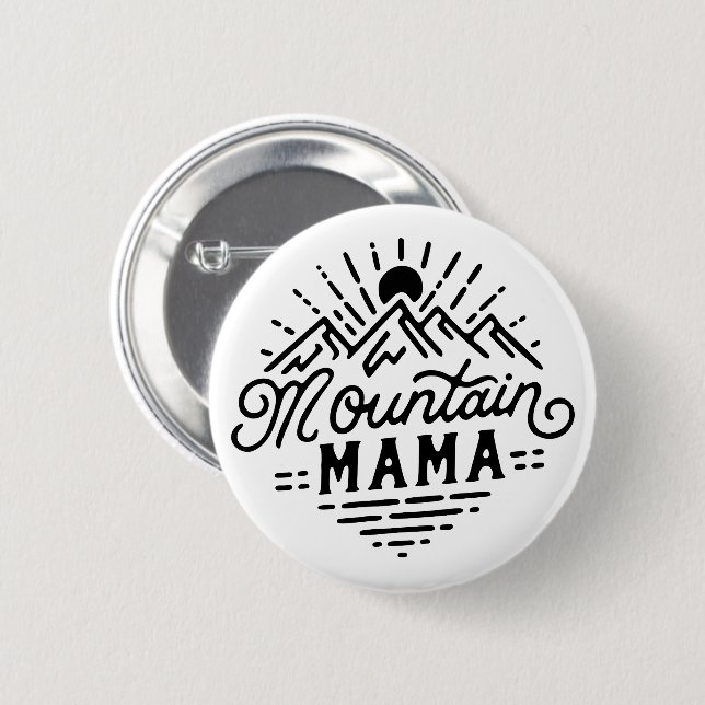 Mountain mama 2 inch round button (Front & Back)