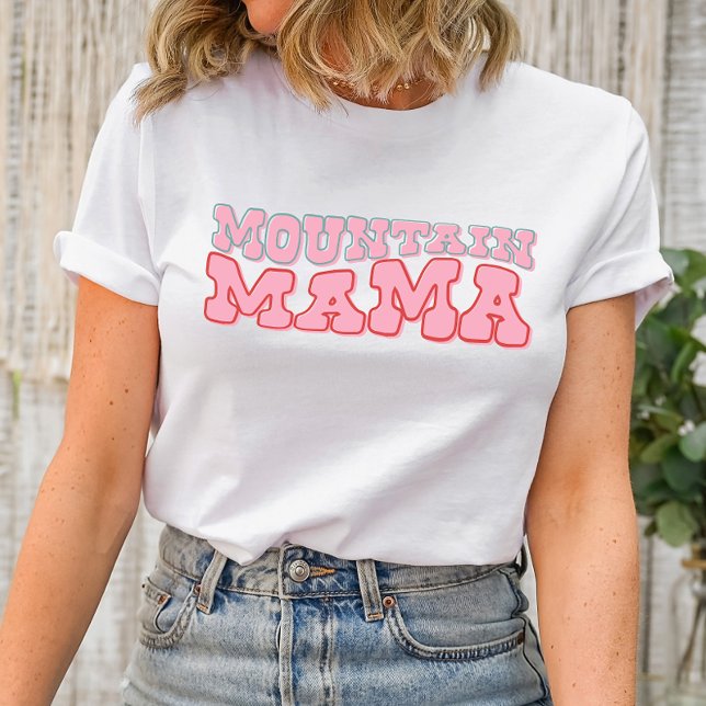 Mountain Mama Groovy Shirt – Pink Graphic Tee (Elevate your mountain spirit with our "Mountain Mama Groovy" Shirt, a fabulous design brought to you)