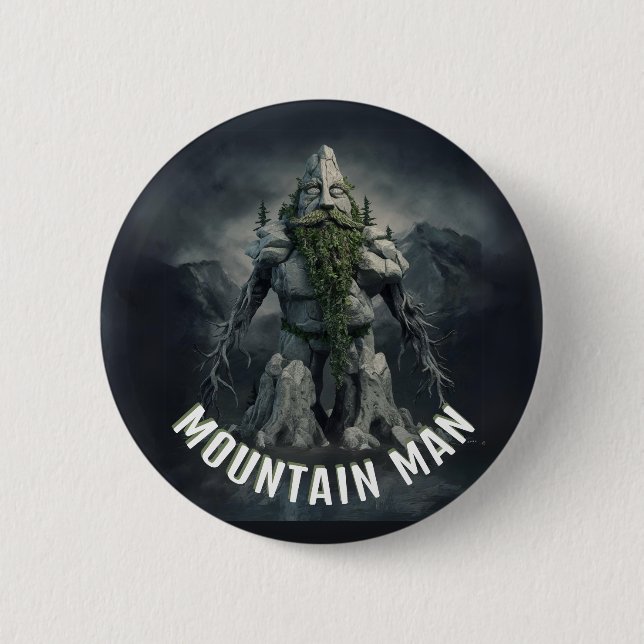 Mountain Man gift Outdoor men Climber 2 Inch Round Button (Front)