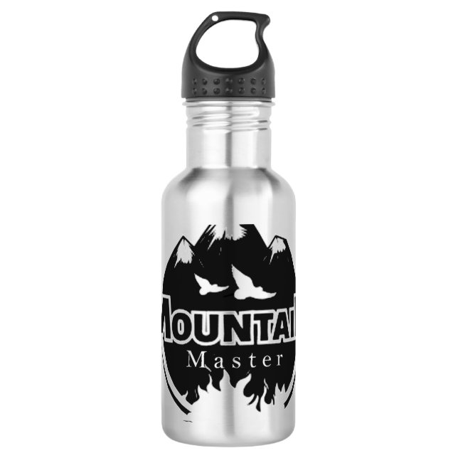 Mountain master, personalized hiker/biker  532 ml water bottle (Front)
