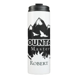 Mountain master, personalized hiker/biker  thermal tumbler