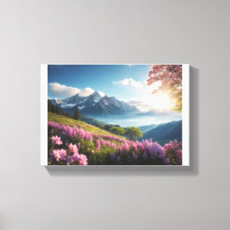 Mountain Meadow at Dawn Canvas Print