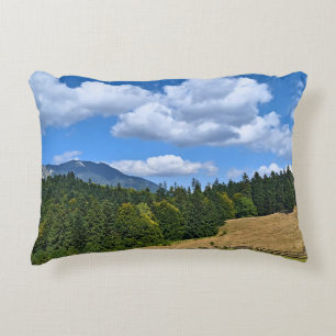 Mountain Meadow Landscape - Wild Nature Romania Accent Pillow