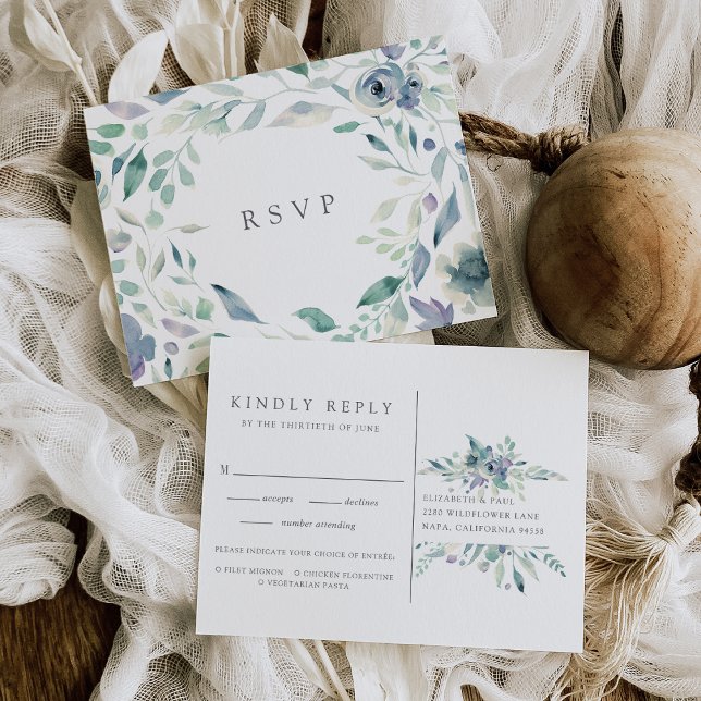 Mountain Meadow RSVP Postcard with Meal Choice (Creator Uploaded)