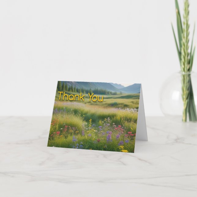 Mountain Meadow Thank You Card (Front)