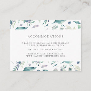 Mountain Meadow   Wedding Hotel Accommodation Enclosure Card