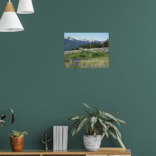 Mountain Meadow Wildflowers John Muir Quote Poster
