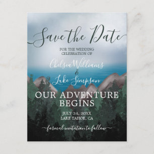 Mountain Meets Ocean Adventure Save the Date Invitation
